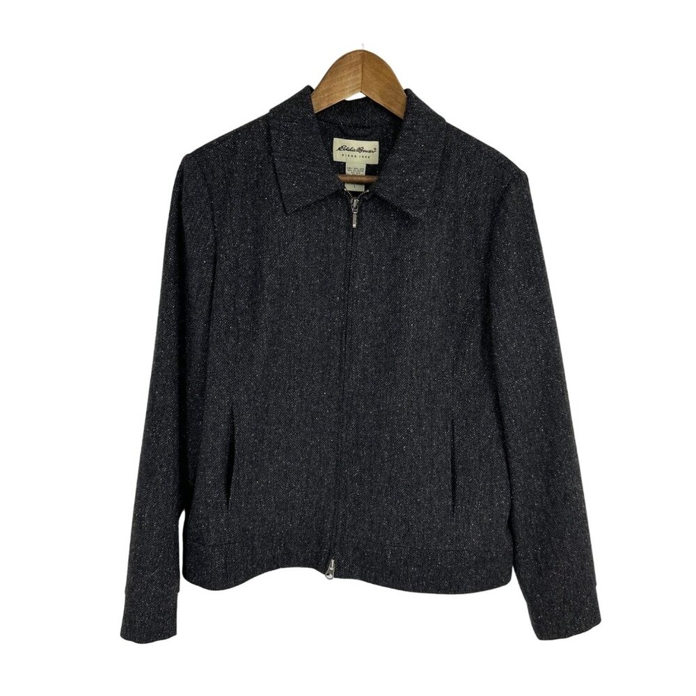 Eddie Bauer Womens Wool Blend Zip Jacket Size L